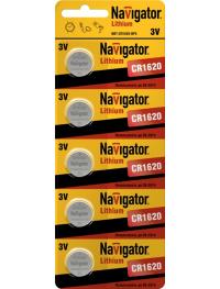 Батарейка CR1620 - Navigator 94 780 CR-1620-5BL (5 штук)