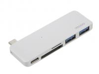 Аксессуар Deppa USB-C 5-в-1 адаптер для APPLE MacBook Silver DEP-72218