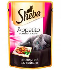 Корм Sheba Appetito Говядина/Кролик 85g для кошек 10139812