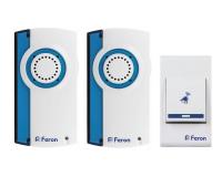 Звонок дверной Feron E-370 White Blue беспроводной