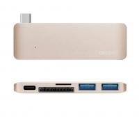 Аксессуар Адаптер Deppa USB-C 5-в-1 для APPLE MacBook Gold DEP-72219