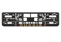 рамка номерного знака AVS RN-09 Russia Black-Gold A78112S