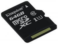 Карта памяти 64Gb - Kingston Micro Secure Digital XC Class 10 UHS-I U1 SDC10G2/64GBSP
