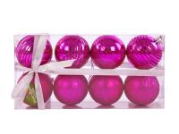 Украшение Новогодняя Сказка Набор шаров 8шт Pink 972351