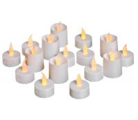 Новогодний сувенир Koopman International Набор мерцающих LED-свечей 16шт XX8990050