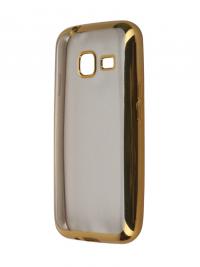 Аксессуар Чехол-накладка Samsung Galaxy J1 mini (2016) SkinBox Silicone Chrome Border 4People Gold T-S-SGJ1M2016-008