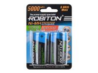 Аккумулятор D - Robiton D/HR20 5000 mAh RTU5000MHD BL2 14223 (2 штуки)