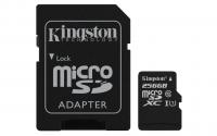 Карта памяти 256Gb - Kingston Micro Secure Digital XC Class 10 UHS-I SDC10G2/256GB с переходником под SD