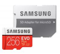 Карта памяти 256Gb - Samsung - Micro Secure Digital HC EVO Plus UHS-I Class 10 SAM-MB-MC256GARU с переходником под SD