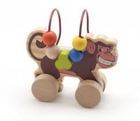 Игрушка Мир деревянных игрушек Лабиринт-каталка Обезьяна Д357