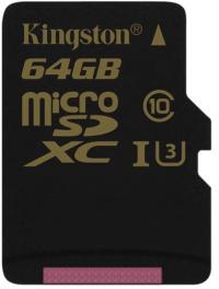 Карта памяти 64Gb - Kingston MicroSDXC Class 10 UHS-I U3 SDCG/64GBSP