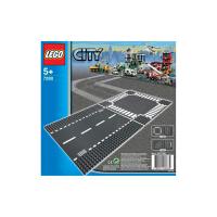 Плата Lego City Перекресток и прямые рельсы 7280
