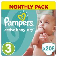 Подгузники Pampers Active Baby-Dry Midi 5-9кг 208шт 8001090172518
