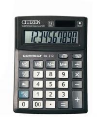 Калькулятор CITIZEN SD-212 Black двойное питание