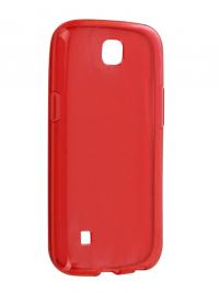 Аксессуар Чехол LG K3 K100 Gecko Transparent-Glossy Red S-G-LGK-RED