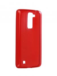 Аксессуар Чехол LG K7 X210ds Gecko Transparent-Glossy Red S-G-LGK7-RED