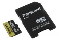 Карта памяти 32Gb - Transcend - Micro Secure Digital HC Class 10 UHS-I TS32GUSDU3M с переходником под SD