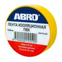 Изолента ABRO 19mm x 0.12mm x 9.1m Yellow ET-912-R-Y