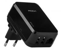 Зарядное устройство Rock Tank Travel 2xUSB 3.4A + Wi-Fi ROT0711 Black