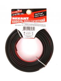Аксессуар Акустический кабель Rexant 2x0.75mm2 20m Red-Black 01-6104-3-20
