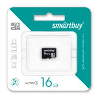 Карта памяти 16Gb - SmartBuy Micro Secure Digital HC Class 10 SB16GBSDCL10-01-BTS с переходником под SD