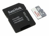 Карта памяти 128Gb - SanDisk - Micro Secure Digital Ultra Class 10 UHS-I SDSQUNB-128G-GN6TA с переходником под SD