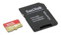 Карта памяти 32Gb - SanDisk Extreme Action microSDXC V30 A1 UHS-I U3 SDSQXAF-032G-GN6AA с переходником под SD