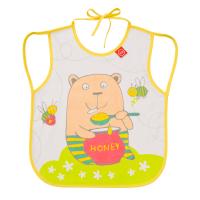 Нагрудный фартук Happy Baby 16011 Bib With Hangers Bear Yellow