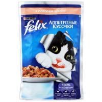 Корм Felix Лосось аппетитные кусочки в желе 85g для кошек 12318918