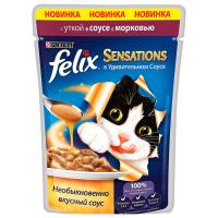 Корм Felix Sensations Утка и морковь в удивительном соусе 85g для кошек 12318967