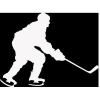 Наклейка на авто Sport-Sticker Хоккей №10 White