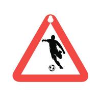 Наклейка на авто Sport-Sticker Футбол - треугольная табличка на присоске