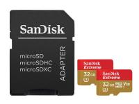 Карта памяти 32Gb - SanDisk Extreme microSDHC A1 UHS-I Class 10 SDSQXAF-032G-GN6AT с переходником под SD