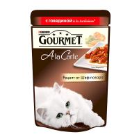 Корм Gourmet A la Carte Говядина с Морковью Томатом и Цукини а-ля Жардинье 85g для кошек 56583