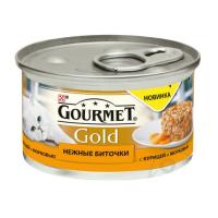 Корм Gourmet Gold Нежные Биточки Курица Морковь 85g для кошек 61281