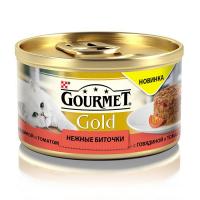 Корм Gourmet Gold Нежные Биточки Ягненок Фасоль 85g для кошек 61282