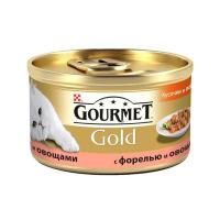 Корм Gourmet Gold Форель Овощи кусочки в подливке 85g для кошек 19247