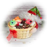 Новогодний сувенир СИМА-ЛЕНД Конфетница Дедушка Мороз снежинки на колпаке 2172696