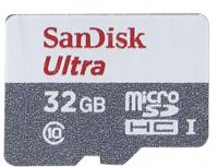 Карта памяти 32Gb - SanDisk Ultra microSD Class 10 UHS-I SDSQUNS-032G-GN3MN