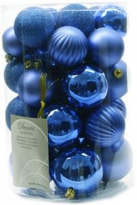 Украшение Kaemingk Набор шаров Новогодняя коллекция 34шт Blue 945547