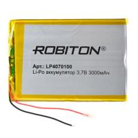 Аккумулятор LP4070100 - Robiton 3.7V 3000mAh 14912
