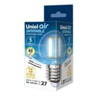 Лампочка Uniel Air шар LED-G45-5W/NW/E27/CL/DIM GLA01TR 4000K White
