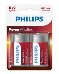 Батарейка D Philips LR20P2B/10 (2 штуки )