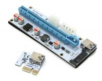 Аксессуар Адаптер Espada USB Riser Card PCI-E x1 Male to PCI-E x16 Female EPCIeKit03 для майнинга