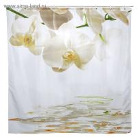Шторка Доляна Орхидеи над водой 180x180cm 1515870