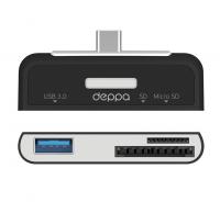 Адаптер Deppa USB-C 3в1 73117