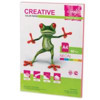 Бумага Kris Creative color A4 80g/m2 50 листов Neon Pink 110514