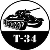 Наклейка на авто Mashinokom Танк Т-34 20х20см VRC 913-01