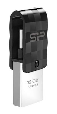 USB Flash Drive 32Gb - Silicon Power Mobile C31 USB 3.1 / USB Type-C Black SP032GBUC3C31V1K