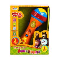 Детский музыкальный инструмент Играем вместе Микрофон Маша и Медведь 838-31